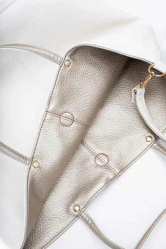 Bone & Gold Hartley Reversible Tote By Antler NZ available at Beetees Nelson